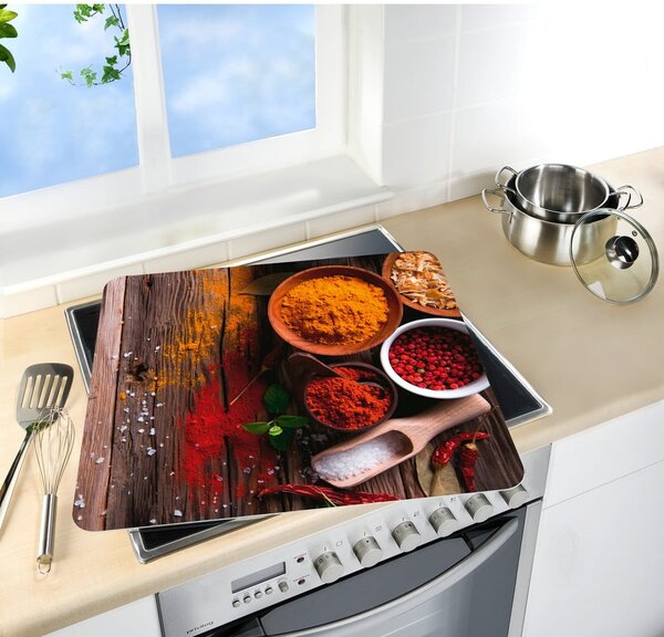 Staklena zaštita za kuhinjski zid iza štednjaka Wenkoo Spice, 50 x 56 cm