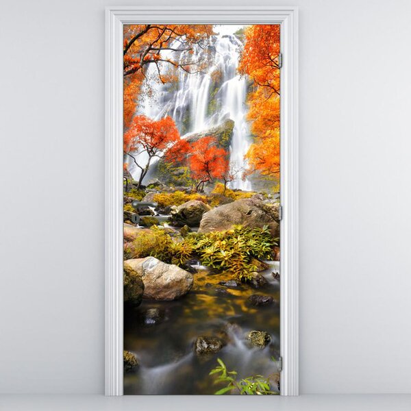 Foto tapeta za vrata - Slap u jesen (95x205cm)