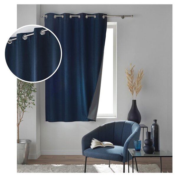 Tamno plava zatamnjujuća zavjesa 140x180 cm Crepuscule – douceur d'intérieur