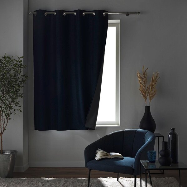 Tamno plava zatamnjujuća zavjesa 140x180 cm Crepuscule – douceur d'intérieur