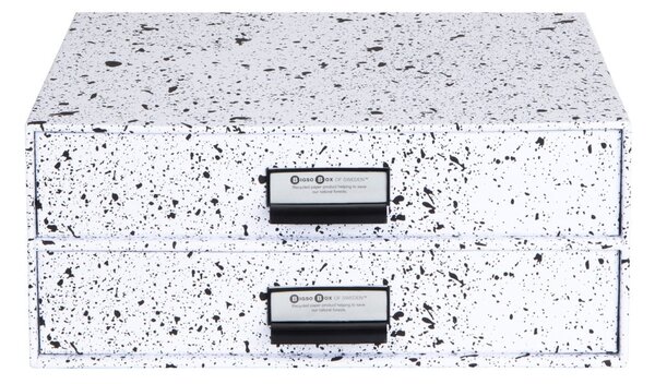 Crno-bijela kutija s 2 ladice Bigso Box of Sweden Birger