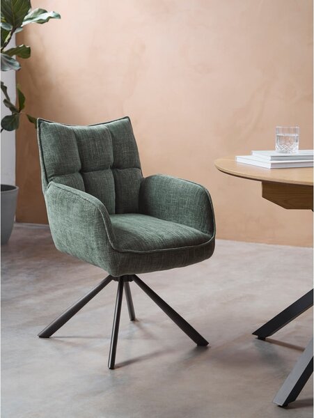 Zelene podstavljene blagovaonske stolice u setu 2 kom Marilla – Unique Furniture