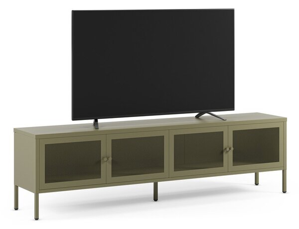 Zelena metalna TV komoda 160x50x35 cm Fayna – Marckeric