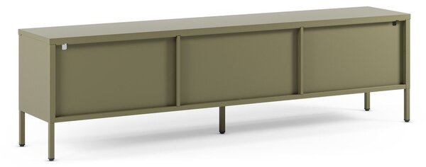Zelena metalna TV komoda 160x50x35 cm Fayna – Marckeric