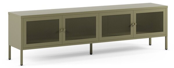 Zelena metalna TV komoda 160x50x35 cm Fayna – Marckeric