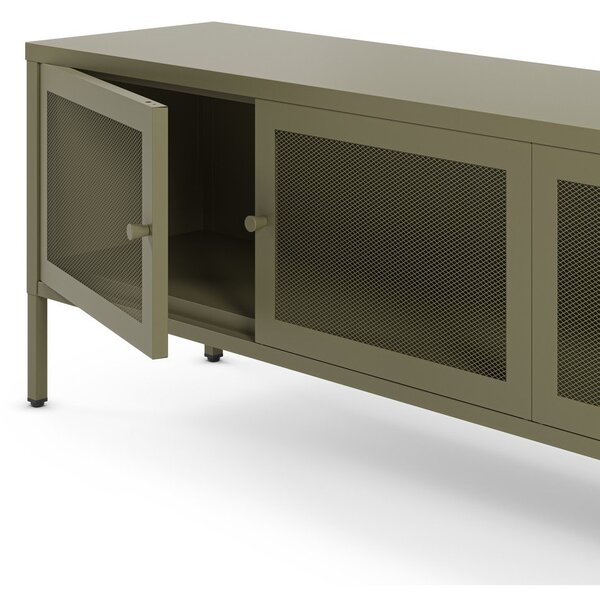 Zelena metalna TV komoda 160x50x35 cm Fayna – Marckeric