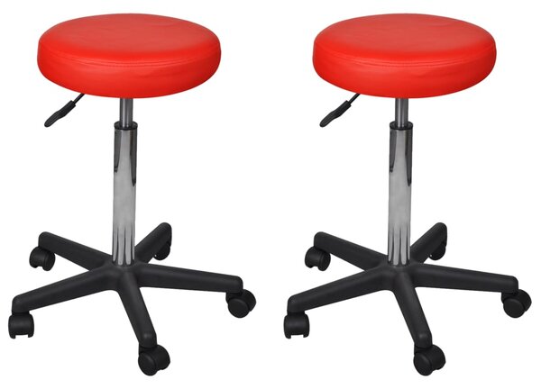 VidaXL Uredski stolci od umjetne kože 2 kom crveni 35,5 x 98 cm