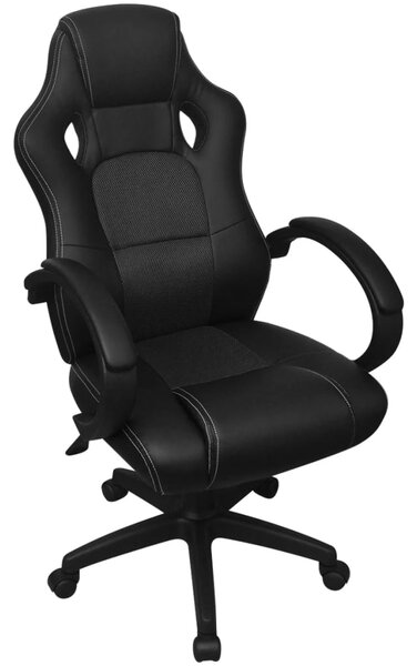 VidaXL Uredska stolica od Vještačke kože Crna