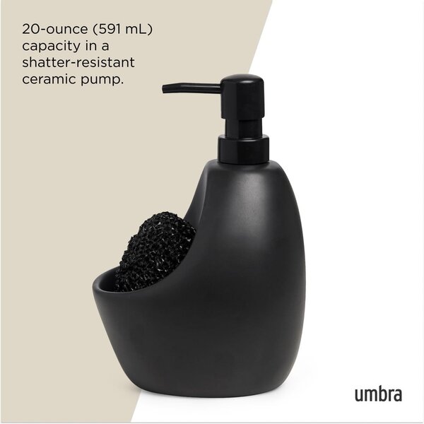 Crni keramički dozator sapuna 590 ml Joey – Umbra