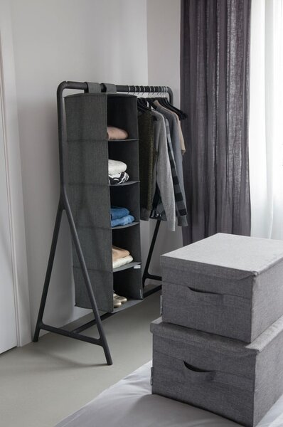 Siva tekstilna kutija za pohranu s poklopcem 40x30x22 cm Soft Storage – Bigso