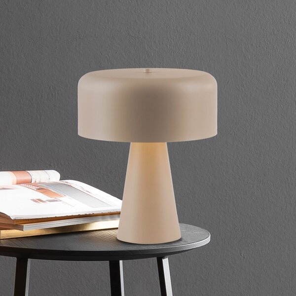 Schöner Wohnen Stolna lampa PENTO, bež, visina 35 cm, metal, E27, Bež, Dnevni boravak/blagovaonica, Metal