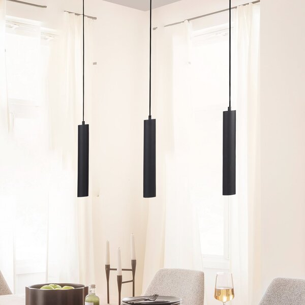 Schöner Wohnen LED viseća svjetiljka DANTE, crna, 3 x GU10, duljina 90 cm, metal, Crno, Dnevni boravak/blagovaonica, Metal