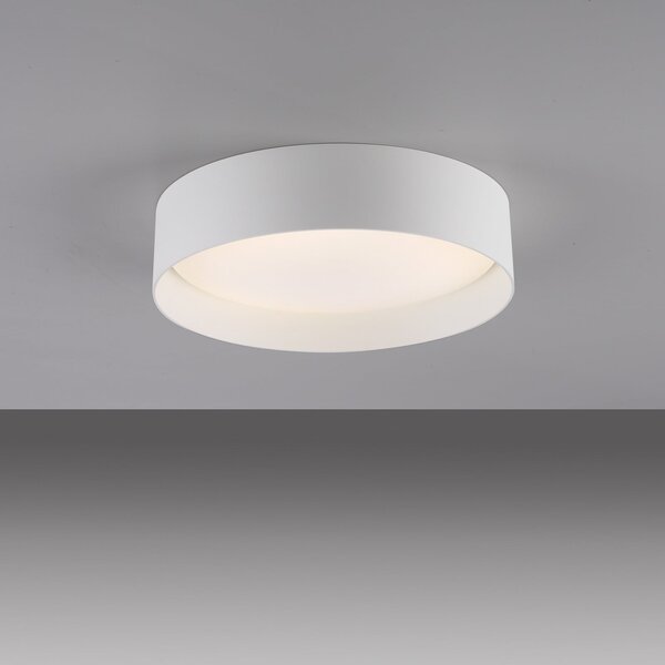 Schöner Wohnen LED stropna svjetiljka TAVOLI, bijela, Ø 29 cm, metal, CCT, prigušiva, prigušiva, Bijela, Dnevni boravak/blagovaonica, Metal