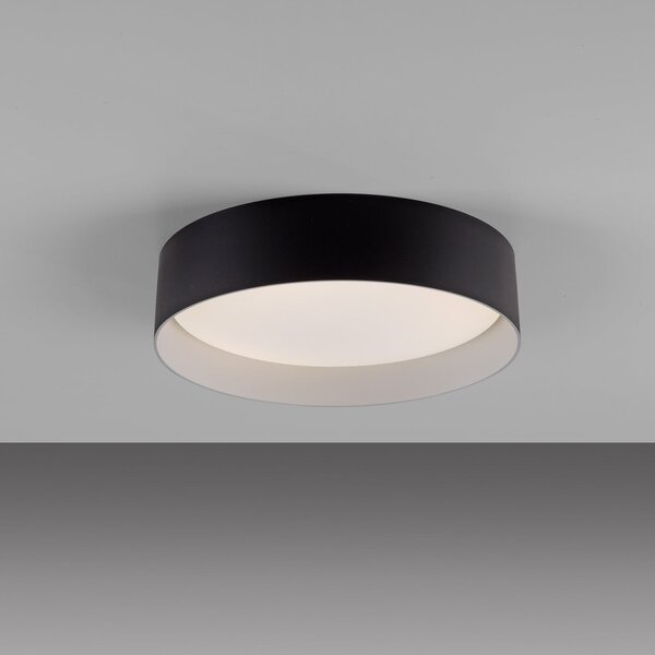Schöner Wohnen LED stropna svjetiljka TAVOLI, crna, Ø 29 cm, metal, CCT, prigušiva, prigušiva, Crno, Dnevni boravak/blagovaonica, Metal