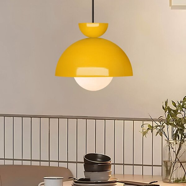 Žuta viseća svjetiljka s metalnim sjenilom ø 25 cm Arta – Opviq lights