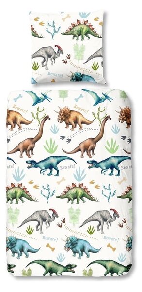 Dječja pamučna posteljina Good Morning Dino, 140 x 200 cm