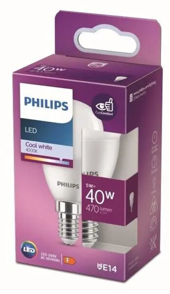 CONSUMER LED ŽARULJA 40W P45 E14 CW FR ND 1PF/10 8719514309562