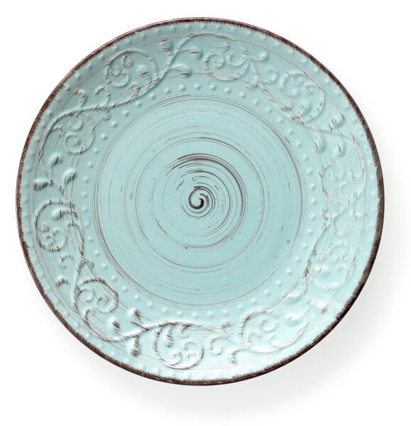 Tirkizni tanjur za jelo od kamenine Brandani Serendipity, ⌀ 27,5 cm