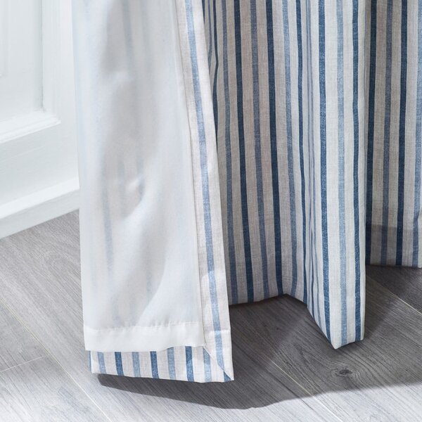 Plave zavjese u setu 2 kom 229x229 cm Logan Stripe – Catherine Lansfield