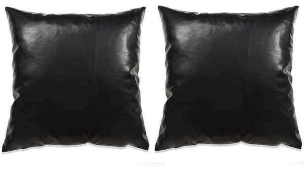 VidaXL Set jastuka od PU kože 2 kom 60x60 cm crni