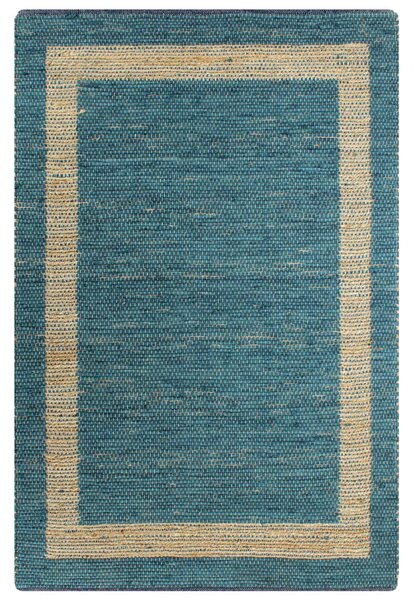 VidaXL Ručno rađeni tepih od jute plavi 80 x 160 cm