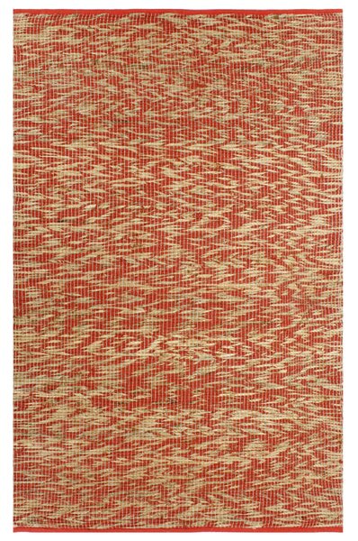VidaXL Ručno rađeni tepih od jute crvene i prirodne boje 160 x 230 cm
