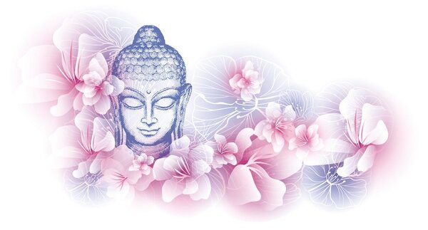 Tapeta Buddha i trešnjin cvijet