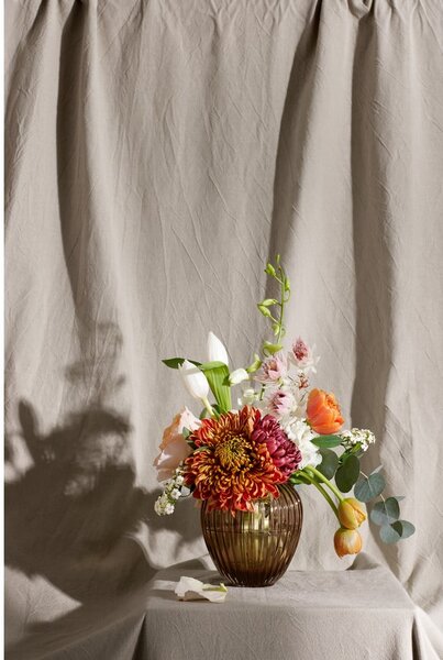 Smeđa staklena vaza Kähler Design Hammershøi, visina 14 cm