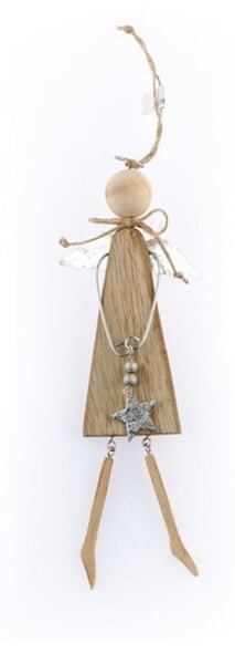 Drvena viseće dekoracija u obliku anđela Dakls Angelo