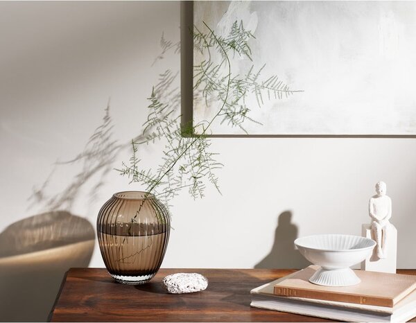 Smeđa staklena vaza Kähler Design Hammershøi, visina 18,5 cm