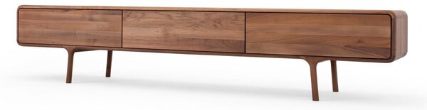 Smeđa TV komoda od punog oraha 220x45x45 cm Fawn – Gazzda