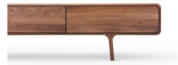 Smeđa TV komoda od punog oraha 220x45x45 cm Fawn – Gazzda