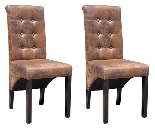 VidaXL Blagovaonske stolice od umjetne kože 2 kom smeđe