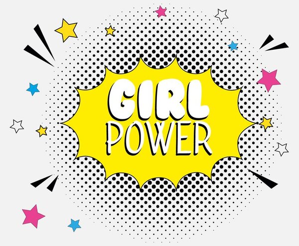 Tapeta s pop art natpisom - GIRL POWER