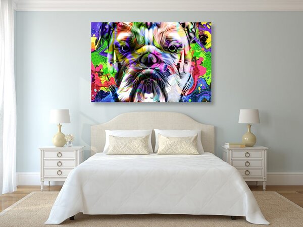 Slika pop-art buldog