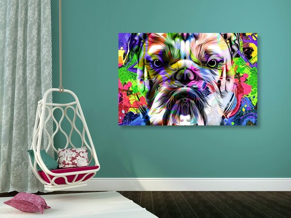 Slika pop-art buldog
