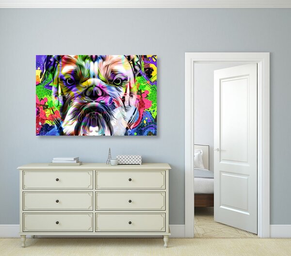 Slika pop-art buldog
