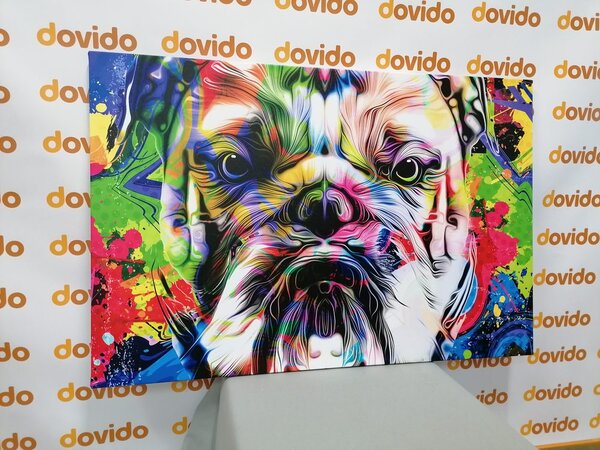 Slika pop-art buldog