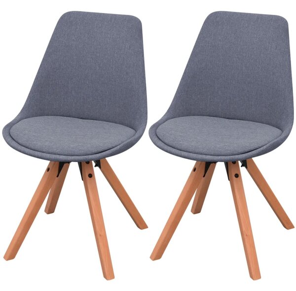 VidaXL Blagovaonske stolice od tkanine 2 kom svjetlosive