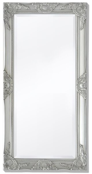 VidaXL Zidno ogledalo u baroknom stilu 100 x 50 cm srebrno
