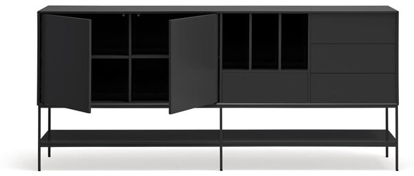 Crna komoda 220x98x45 cm Platt – Teulat