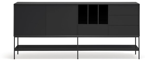Crna komoda 220x98x45 cm Platt – Teulat