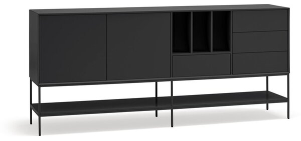 Crna komoda 220x98x45 cm Platt – Teulat