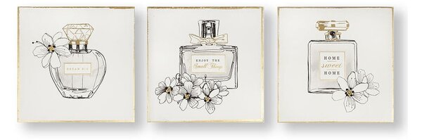 Set od 3 slike Graham & Brown Pretty Perfume Bottles, 30 x 30 cm
