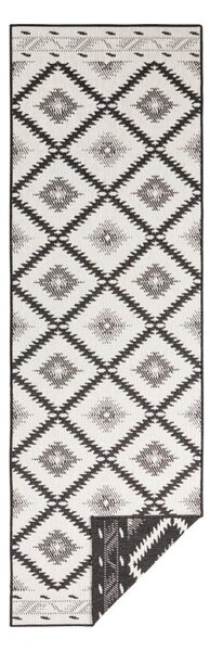 Crno-bež tepih za eksterijer NORTHRUGS Malibu, 80 x 250 cm