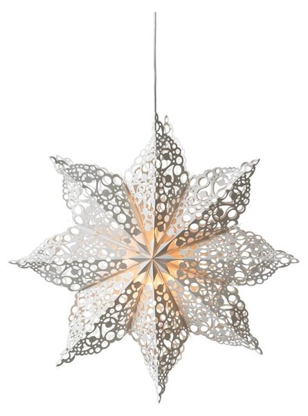 Bijeli svjetlosni ukras s božićnim motivom ø 70 cm Hall – Markslöjd
