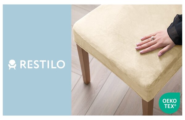 Bež rastezljive presvlake 4 kom za stolicu 48 cm Sento – Restilo