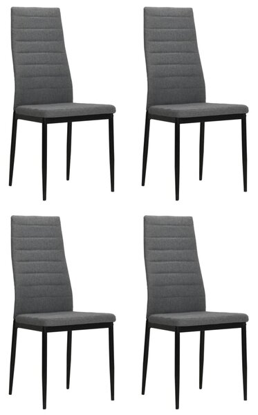 VidaXL Blagovaonske stolice od tkanine 4 kom svjetlosive