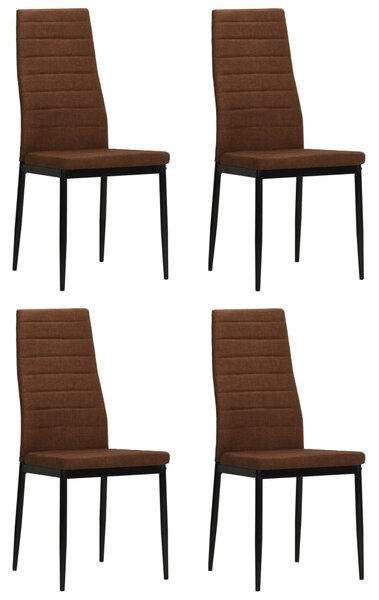VidaXL Blagovaonske stolice od tkanine 4 kom smeđe