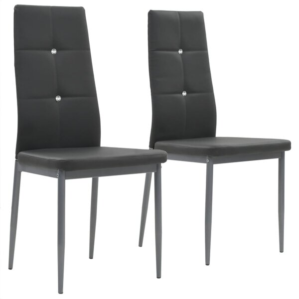 VidaXL Blagovaonske stolice od umjetne kože 2 kom sive
